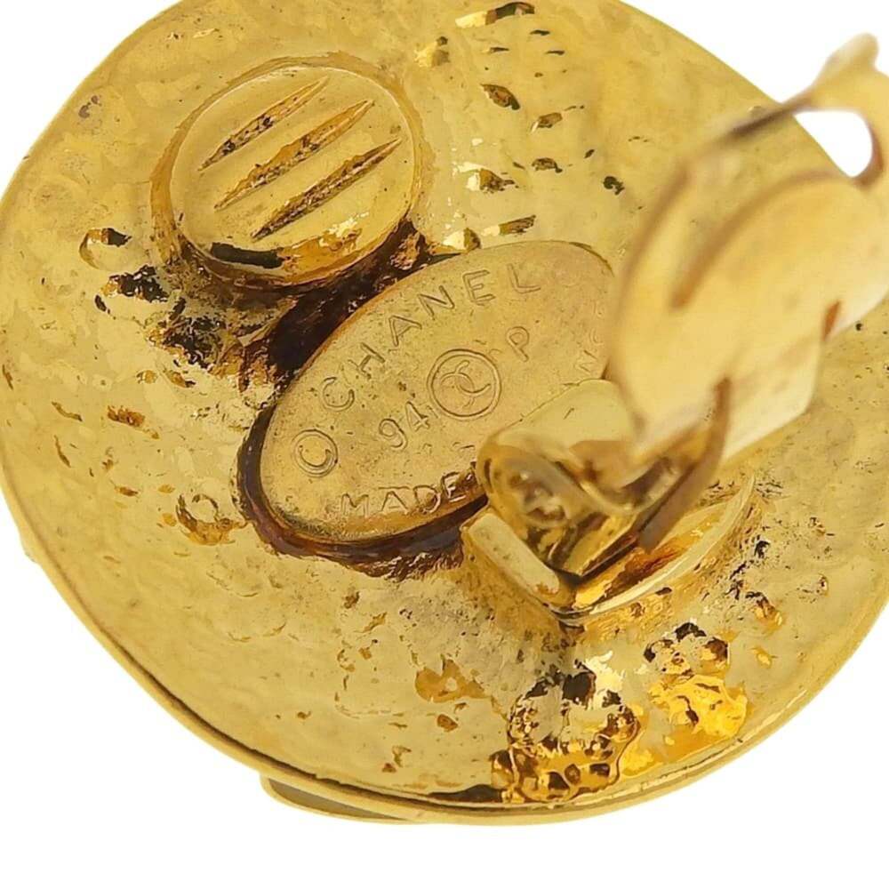 CHANEL Gold Logo Earrings - Picture 7 of 7